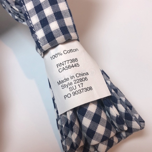 Crewcuts Boys' Patterned Bow Tie NWOT Blue and White Gingham Adjustable Bow Tie - Picture 5 of 7